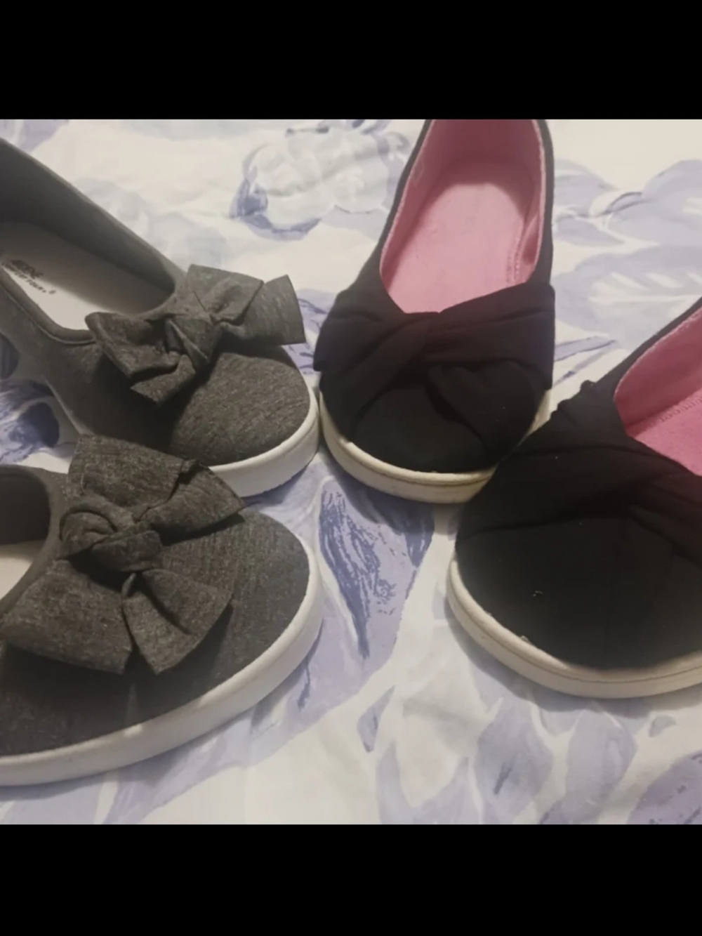 Ardene Gray and White Comfort Foam Slip-On Flats